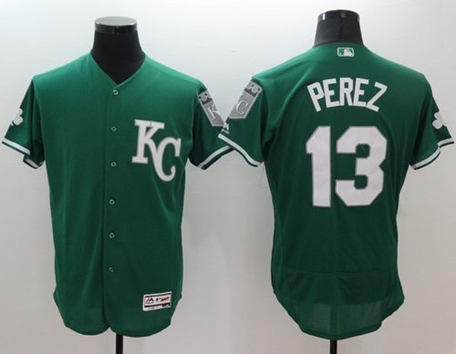 Royals #13 Salvador Perez Green Celtic Flexbase Authentic Collection Stitched MLB Jersey Royals #13 Salvador Perez Green Celtic Flexbase Authentic Collection Stitched MLB Jersey
