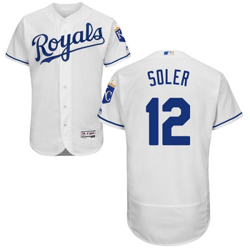 Royals #12 Jorge Soler White Flexbase Authentic Collection Stitched MLB Jersey Royals #12 Jorge Soler White Flexbase Authentic Collection Stitched MLB Jersey