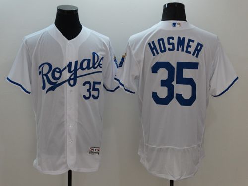 Royals #35 Eric Hosmer White Flexbase Authentic Collection Stitched MLB Jersey Royals #35 Eric Hosmer White Flexbase Authentic Collection Stitched MLB Jersey