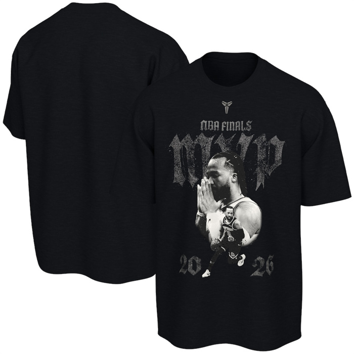 Men's New York Knicks Jalen Brunson Black 2026 Finals MVP T-Shirt Men's New York Knicks Jalen Brunson Black 2026 Finals MVP T-Shirt