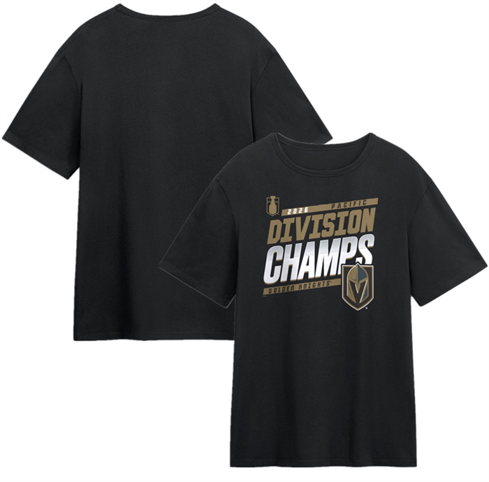 Men's Vegas Golden Knights Black 2026 Pacific Division Champions T-Shirt