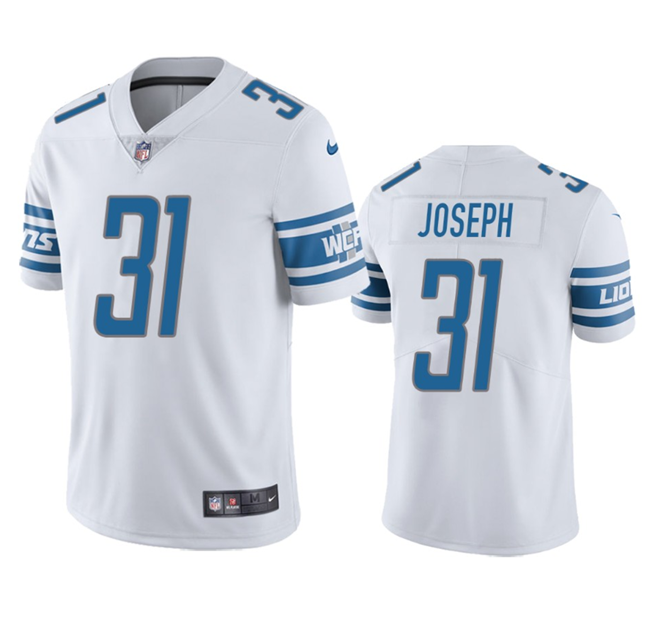 Men's Detroit Lions #31 Kerby Joseph White Vapor Untouchable Limited Stitched Jersey Men's Detroit Lions #31 Kerby Joseph White Vapor Untouchable Limited Stitched Jersey
