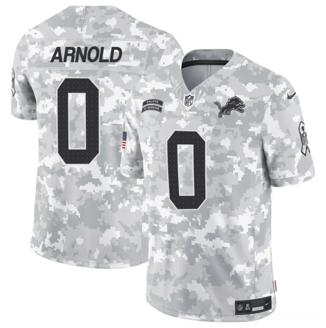 Men's Detroit Lions #0 Terrion Arnold 2024 F.U.S.E Arctic Camo Salute to Service Limited Stitched Football Jersey Men's Detroit Lions #0 Terrion Arnold 2024 F.U.S.E Arctic Camo Salute to Service Limited Stitched Football Jersey