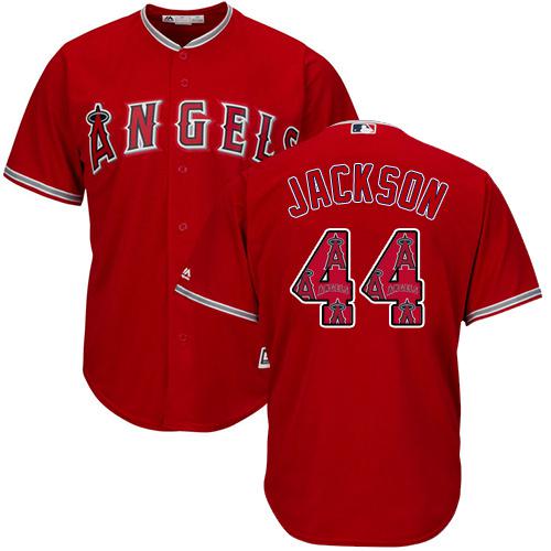 Angels of Anaheim #44 Reggie Jackson Red Team Logo Fashion Stitched MLB Jersey Angels of Anaheim #44 Reggie Jackson Red Team Logo Fashion Stitched MLB Jersey