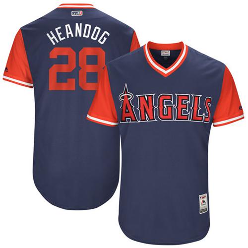 Angels of Anaheim #28 Andrew Heaney Navy 