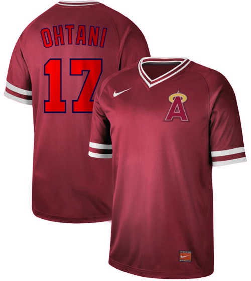 Nike Angels of Anaheim #17 Shohei Ohtani Red Authentic Cooperstown Collection Stitched MLB Jersey Nike Angels of Anaheim #17 Shohei Ohtani Red Authentic Cooperstown Collection Stitched MLB Jersey