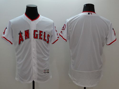 Angels of Anaheim Blank White Flexbase Authentic Collection Stitched MLB Jersey Angels of Anaheim Blank White Flexbase Authentic Collection Stitched MLB Jersey