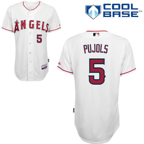 Angels of Anaheim #5 Albert Pujols White Cool Base Stitched MLB Jersey Angels of Anaheim #5 Albert Pujols White Cool Base Stitched MLB Jersey