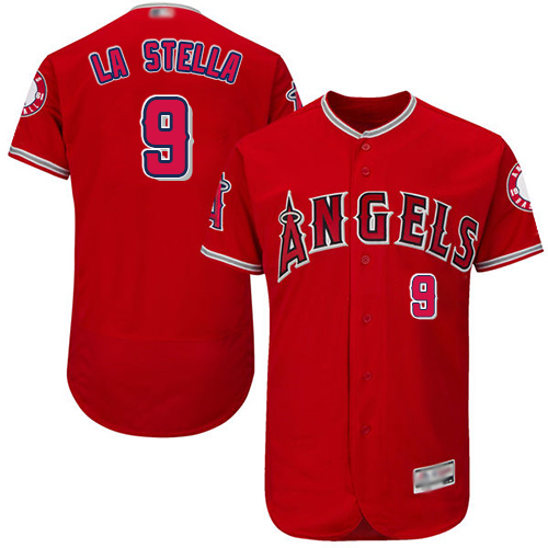 Angels of Anaheim #9 Tommy La Stella Red Flexbase Authentic Collection Stitched MLB Jersey Angels of Anaheim #9 Tommy La Stella Red Flexbase Authentic Collection Stitched MLB Jersey