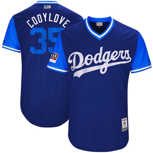 Dodgers #35 Cody Bellinger Royal "Codylove" Players Weekend Authentic Stitched MLB Jersey Dodgers #35 Cody Bellinger Royal "Codylove" Players Weekend Authentic Stitched MLB Jersey