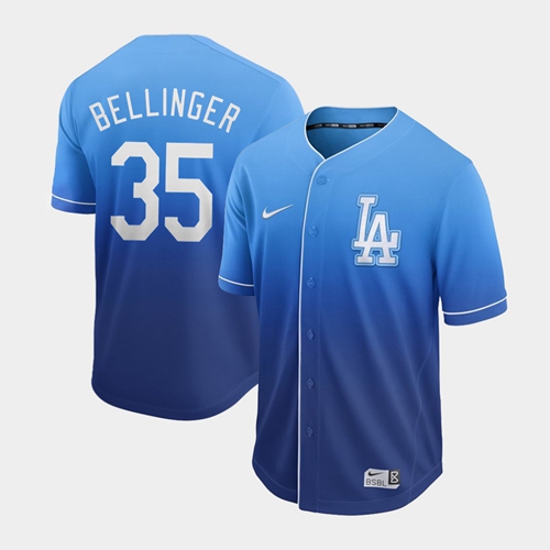Nike Dodgers #35 Cody Bellinger Royal Fade Authentic Stitched MLB Jersey Nike Dodgers #35 Cody Bellinger Royal Fade Authentic Stitched MLB Jersey