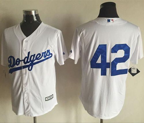 Dodgers #42 Jackie Robinson White New Cool Base Stitched MLB Jersey Dodgers #42 Jackie Robinson White New Cool Base Stitched MLB Jersey