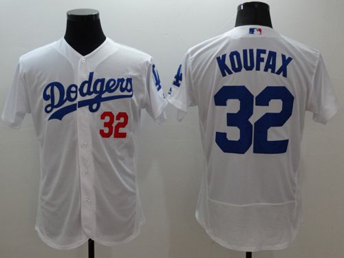 Dodgers #32 Sandy Koufax White Flexbase Authentic Collection Stitched MLB Jersey Dodgers #32 Sandy Koufax White Flexbase Authentic Collection Stitched MLB Jersey