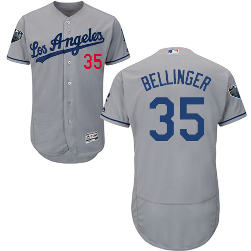 Dodgers #35 Cody Bellinger Grey Flexbase Authentic Collection 2018 World Series Stitched MLB Jersey Dodgers #35 Cody Bellinger Grey Flexbase Authentic Collection 2018 World Series Stitched MLB Jersey