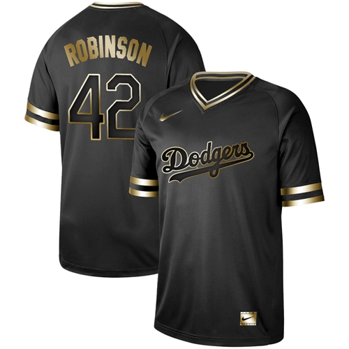 Nike Dodgers #42 Jackie Robinson Black Gold Authentic Stitched MLB Jersey Nike Dodgers #42 Jackie Robinson Black Gold Authentic Stitched MLB Jersey