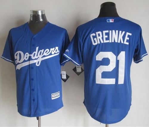 Dodgers #21 Zack Greinke Blue New Cool Base Stitched MLB Jersey Dodgers #21 Zack Greinke Blue New Cool Base Stitched MLB Jersey