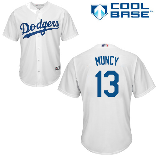 Dodgers #13 Max Muncy White New Cool Base Stitched MLB Jersey Dodgers #13 Max Muncy White New Cool Base Stitched MLB Jersey