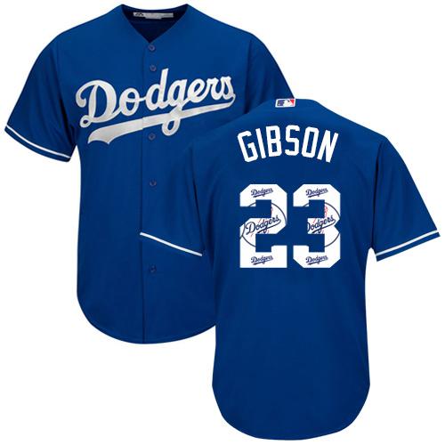 Dodgers #23 Kirk Gibson Blue Team Logo Fashion Stitched MLB Jersey Dodgers #23 Kirk Gibson Blue Team Logo Fashion Stitched MLB Jersey