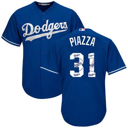 Dodgers #31 Mike Piazza Blue Team Logo Fashion Stitched MLB Jersey Dodgers #31 Mike Piazza Blue Team Logo Fashion Stitched MLB Jersey