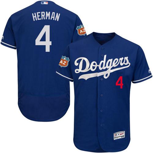 Dodgers #4 Babe Herman Blue Flexbase Authentic Collection Stitched MLB Jersey Dodgers #4 Babe Herman Blue Flexbase Authentic Collection Stitched MLB Jersey