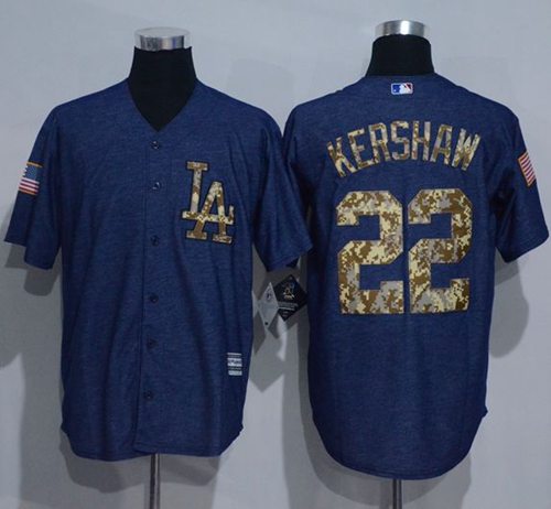 Dodgers #22 Clayton Kershaw Denim Blue Salute to Service Stitched MLB Jersey Dodgers #22 Clayton Kershaw Denim Blue Salute to Service Stitched MLB Jersey