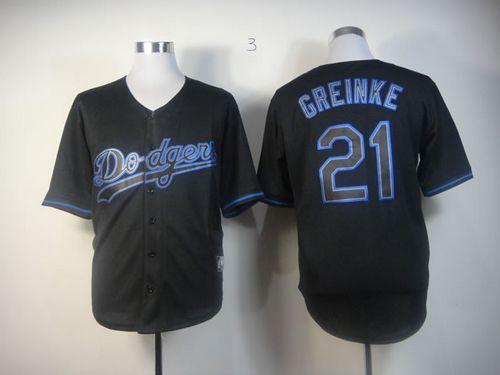 Dodgers #21 Zack Greinke Black Fashion Stitched MLB Jersey Dodgers #21 Zack Greinke Black Fashion Stitched MLB Jersey