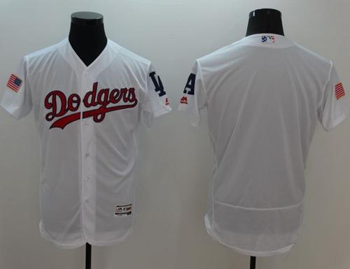 Dodgers Blank White Fashion Stars & Stripes Flexbase Authentic Stitched MLB Jersey Dodgers Blank White Fashion Stars & Stripes Flexbase Authentic Stitched MLB Jersey