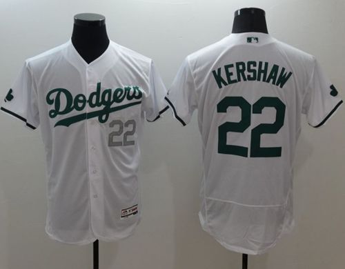 Dodgers #22 Clayton Kershaw White Celtic Flexbase Authentic Collection Stitched MLB Jersey Dodgers #22 Clayton Kershaw White Celtic Flexbase Authentic Collection Stitched MLB Jersey
