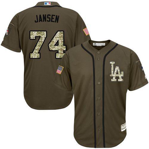 Dodgers #74 Kenley Jansen Green Salute to Service Stitched MLB Jersey Dodgers #74 Kenley Jansen Green Salute to Service Stitched MLB Jersey