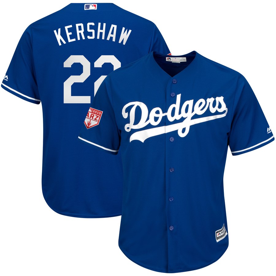 Dodgers #22 Clayton Kershaw Royal 2019 Spring Training Cool Base Stitched MLB Jersey Dodgers #22 Clayton Kershaw Royal 2019 Spring Training Cool Base Stitched MLB Jersey