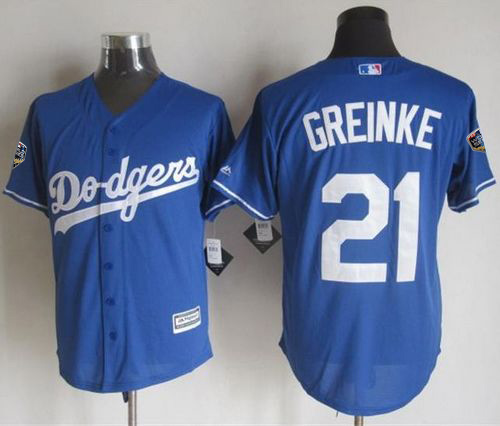 Dodgers #21 Zack Greinke Blue New Cool Base 2018 World Series Stitched MLB Jersey Dodgers #21 Zack Greinke Blue New Cool Base 2018 World Series Stitched MLB Jersey