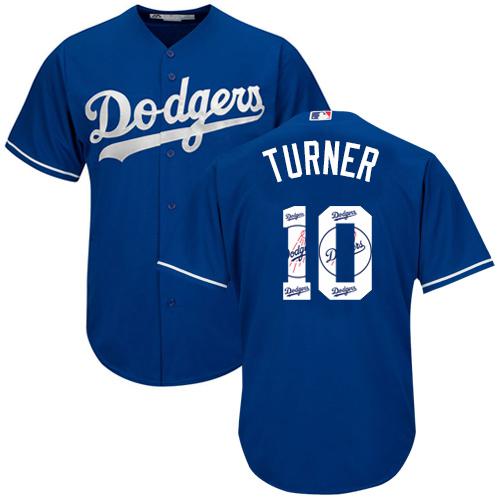 Dodgers #10 Justin Turner Blue Team Logo Fashion Stitched MLB Jersey Dodgers #10 Justin Turner Blue Team Logo Fashion Stitched MLB Jersey
