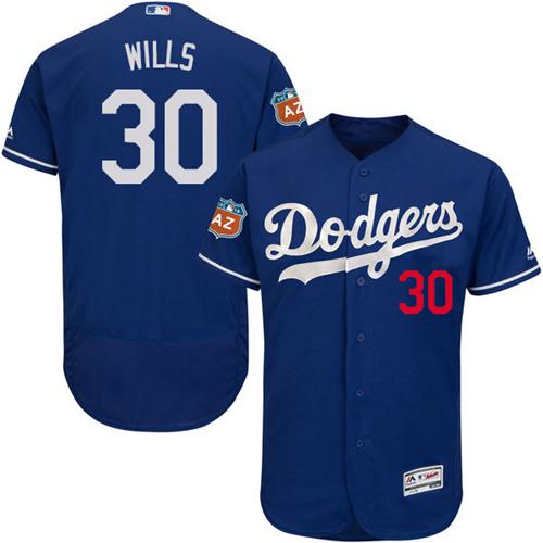 Dodgers #30 Maury Wills Blue Flexbase Authentic Collection Stitched MLB Jersey Dodgers #30 Maury Wills Blue Flexbase Authentic Collection Stitched MLB Jersey