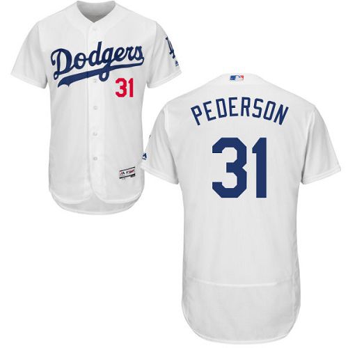 Dodgers #31 Joc Pederson White Flexbase Authentic Collection Stitched MLB Jersey Dodgers #31 Joc Pederson White Flexbase Authentic Collection Stitched MLB Jersey