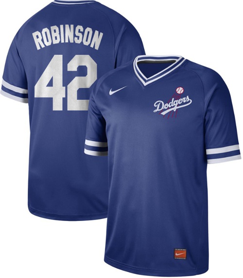 Nike Dodgers #42 Jackie Robinson Royal Authentic Cooperstown Collection Stitched MLB Jersey Nike Dodgers #42 Jackie Robinson Royal Authentic Cooperstown Collection Stitched MLB Jersey