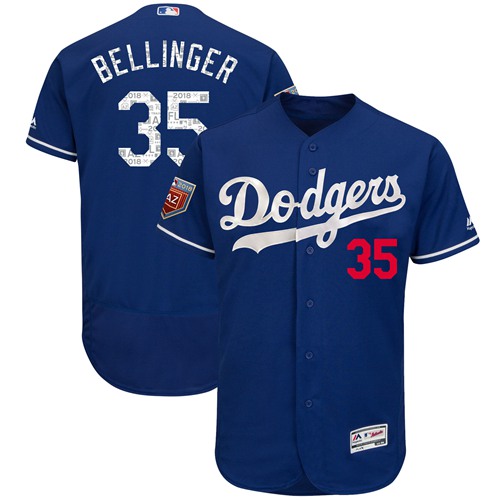Dodgers #35 Cody Bellinger Blue 2018 Spring Training Authentic Flex Base Stitched MLB Jersey Dodgers #35 Cody Bellinger Blue 2018 Spring Training Authentic Flex Base Stitched MLB Jersey