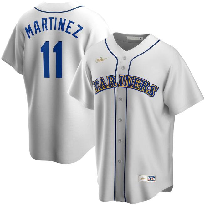 Men's Seattle Mariners #11 Edgar Martinez White MLB Cool Base Stitched jersey Men's Seattle Mariners #11 Edgar Martinez White MLB Cool Base Stitched jersey