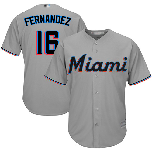 marlins #16 Jose Fernandez Grey New Cool Base Stitched MLB Jersey marlins #16 Jose Fernandez Grey New Cool Base Stitched MLB Jersey