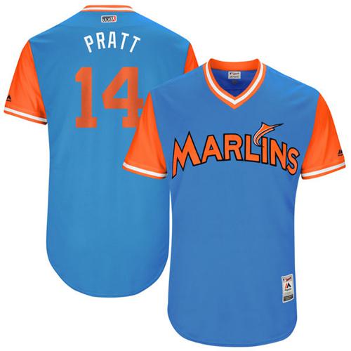 marlins #14 Martin Prado Blue 