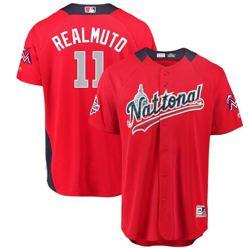 marlins #11 JT Realmuto Red 2018 All-Star National League Stitched MLB Jersey marlins #11 JT Realmuto Red 2018 All-Star National League Stitched MLB Jersey
