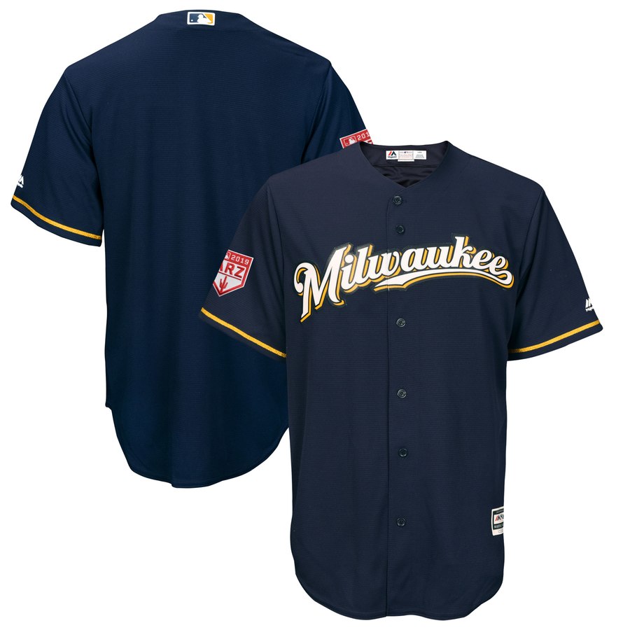 Brewers Blank Navy 2019 Spring Training Cool Base Stitched MLB Jersey Brewers Blank Navy 2019 Spring Training Cool Base Stitched MLB Jersey
