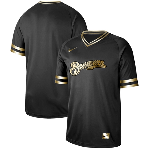 Nike Brewers Blank Black Gold Authentic Stitched MLB Jersey Nike Brewers Blank Black Gold Authentic Stitched MLB Jersey