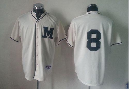 Brewers #8 Ryan Braun Cream 1913 Turn Back The Clock Stitched MLB Jersey Brewers #8 Ryan Braun Cream 1913 Turn Back The Clock Stitched MLB Jersey