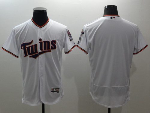 Twins Blank White Flexbase Authentic Collection Stitched MLB Jersey Twins Blank White Flexbase Authentic Collection Stitched MLB Jersey