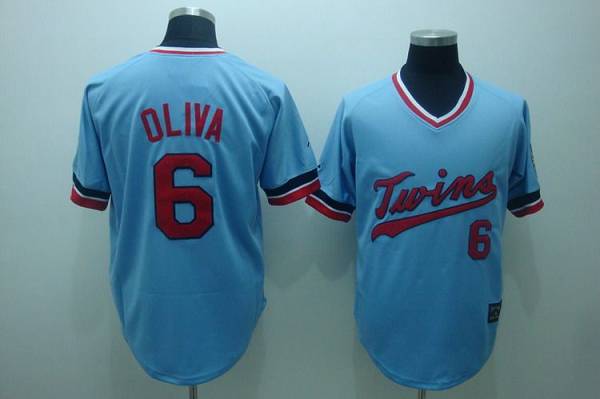 Mitchelland Ness Twins #6 Tony Oliva Stitched Light Blue Throwback MLB Jersey Mitchelland Ness Twins #6 Tony Oliva Stitched Light Blue Throwback MLB Jersey