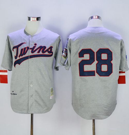 Mitchell And Ness 1969 Twins #28 Bert Blyleven Grey Throwback Stitched MLB Jersey Mitchell And Ness 1969 Twins #28 Bert Blyleven Grey Throwback Stitched MLB Jersey