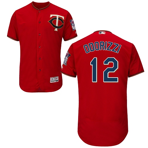 Twins #12 Jake Odorizzi Red Flexbase Authentic Collection Stitched MLB Jersey Twins #12 Jake Odorizzi Red Flexbase Authentic Collection Stitched MLB Jersey