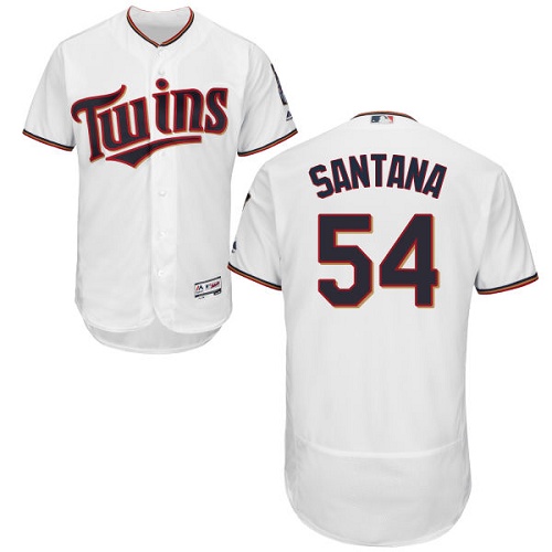 Twins #54 Ervin Santana White Flexbase Authentic Collection Stitched MLB Jersey Twins #54 Ervin Santana White Flexbase Authentic Collection Stitched MLB Jersey