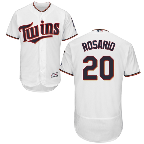 Twins #20 Eddie Rosario White Flexbase Authentic Collection Stitched MLB Jersey Twins #20 Eddie Rosario White Flexbase Authentic Collection Stitched MLB Jersey