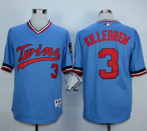 Twins #3 Harmon Killebrew Light Blue 1984 Turn Back The Clock Stitched MLB Jersey Twins #3 Harmon Killebrew Light Blue 1984 Turn Back The Clock Stitched MLB Jersey